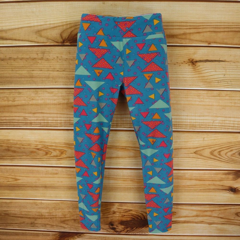 LuLaRoe Ankle‎ Leggings Mid Rise Womens One Size Multicolor Geometric Stretch